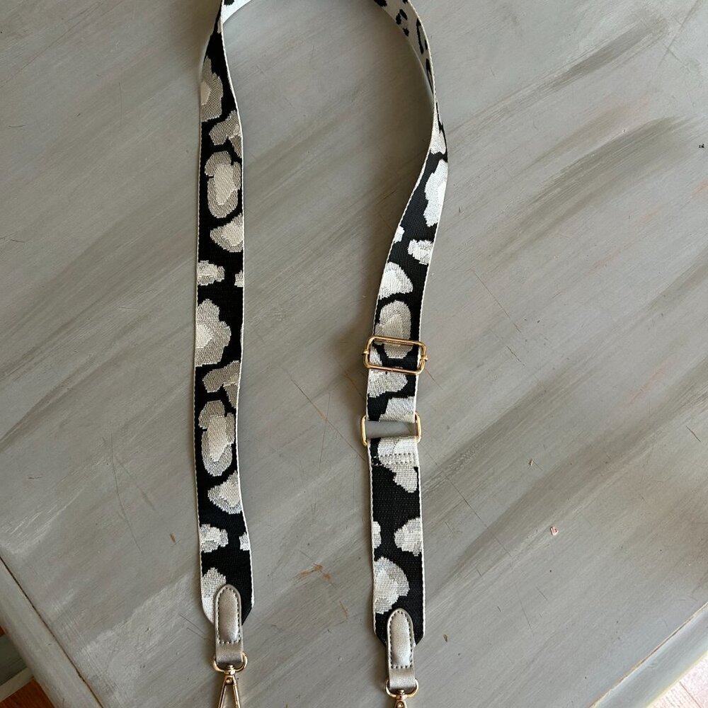 Reversible Leopard Print Wide Detachable Purse Strap Adjustable - Picture 7 of 7